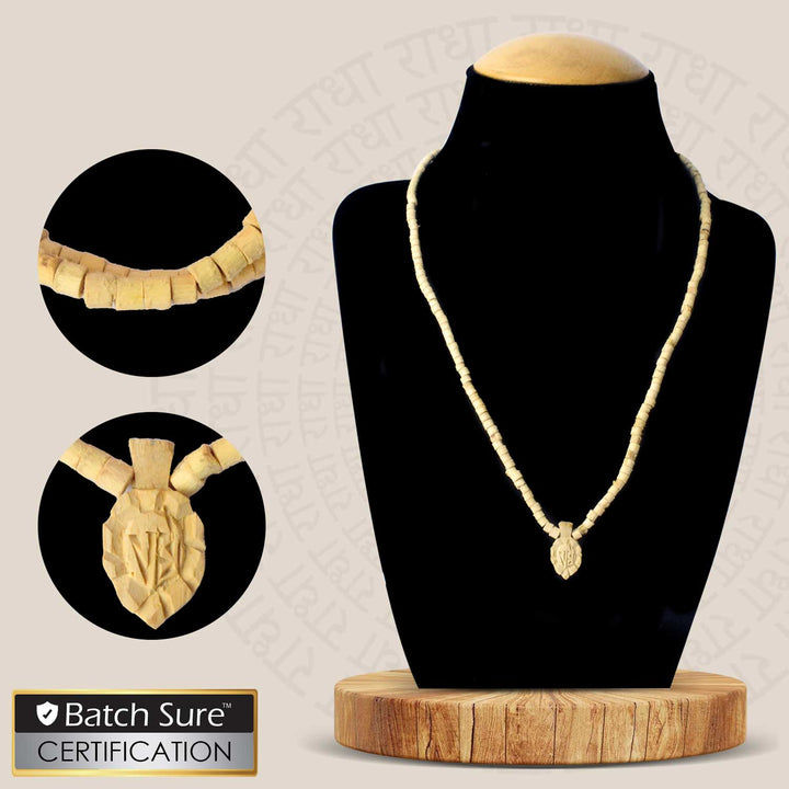 100% Original Tulsi Mala with handcrafted Tulsi beads and a Radha locket, perfect for devotion, meditation, and spiritual wear. India’s Premium Jap Mala Store- www.satvikworld.com