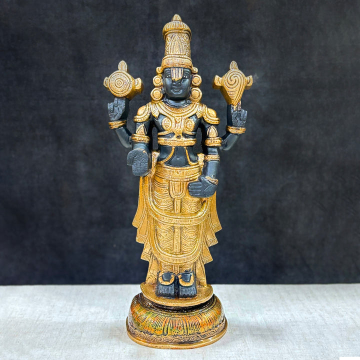 17 Inch Tirupati Balaji Brass Idol or Wall Hanging – Exquisite brass idol of Lord Balaji, perfect for wall decor or as a divine centerpiece in temples and homes. Ideal for spiritual blessings and devotion. India’s Largest Pooja Accessories Brand – www.satvikworld.com