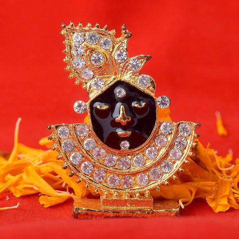 Bankey Bihari Face Only Idol showcasing the divine and charming facial expression of Lord Krishna, ideal for temple decor, meditation, or devotional spaces. India’s Largest Pooja Accessories Brand – www.satvikworld.com