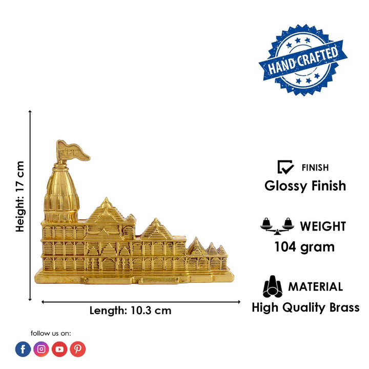 Brass Ram Mandir Idol for Car Dashboard – A divine and protective idol for your car. India’s Largest Pooja Accessories Brand – www.satvikworld.com
