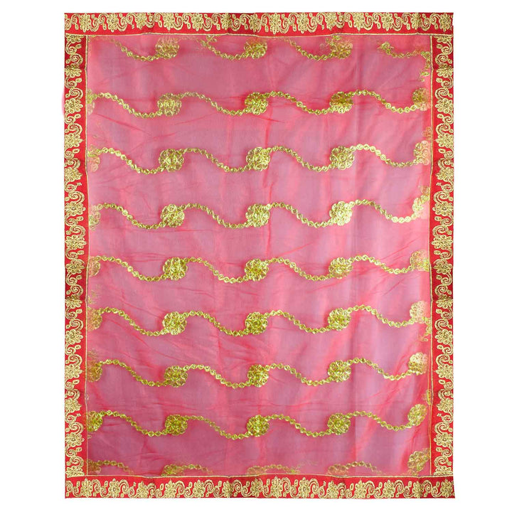 Enhance your pooja rituals with this elegant Pink and Gold Mata Chunri, sized 214 cm x 103 cm. Featuring golden wave-like patterns and a decorative border, it is ideal for Devi pooja, temple decor, and religious ceremonies during Navratri, Diwali, and other festive celebrations.
Shop now at satvikworld.com for premium Hindu pooja essentials delivered across the USA.