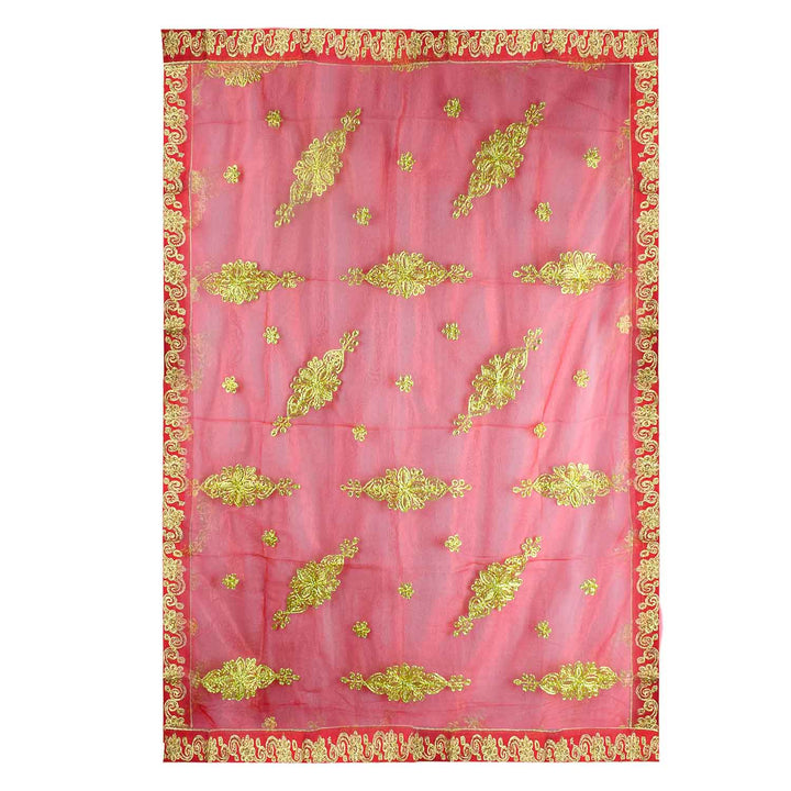 Enhance your pooja altar with this elegant Pink and Gold Mata Chunri, measuring 214 cm x 103 cm. Adorned with intricate gold embroidery and a decorative red border, it is ideal for Devi pooja, temple decor, and religious ceremonies during Navratri, Diwali, and other auspicious events.
Shop now at satvikworld.com for premium Hindu pooja essentials delivered across the USA.
