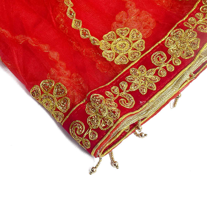 Enhance your pooja rituals with this elegant Pink and Gold Mata Chunri, sized 214 cm x 103 cm. Featuring golden wave-like patterns and a decorative border, it is ideal for Devi pooja, temple decor, and religious ceremonies during Navratri, Diwali, and other festive celebrations.
Shop now at satvikworld.com for premium Hindu pooja essentials delivered across the USA.