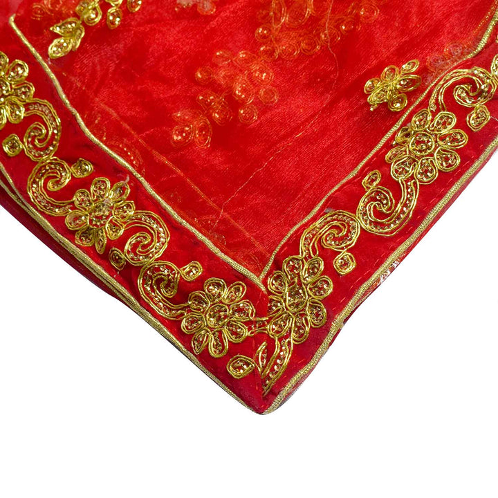 Enhance your pooja rituals with this elegant Pink and Gold Mata Chunri, measuring 216 cm x 99 cm. Featuring intricate gold paisley patterns and a decorative red border, it is ideal for Devi pooja, altar decoration, and religious ceremonies during Navratri, Diwali, and other auspicious events.
Shop now at satvikworld.com for authentic Indian pooja accessories delivered across the USA.