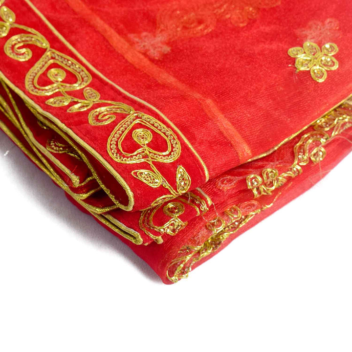 Enhance your pooja altar with this elegant Pink and Gold Mata Chunri, measuring 214 cm x 103 cm. Adorned with intricate gold embroidery and a decorative red border, it is ideal for Devi pooja, temple decor, and religious ceremonies during Navratri, Diwali, and other auspicious events.
Shop now at satvikworld.com for premium Hindu pooja essentials delivered across the USA.