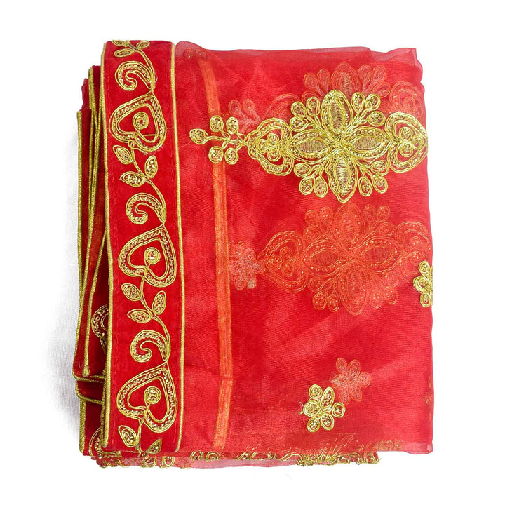 Enhance your pooja altar with this elegant Pink and Gold Mata Chunri, measuring 214 cm x 103 cm. Adorned with intricate gold embroidery and a decorative red border, it is ideal for Devi pooja, temple decor, and religious ceremonies during Navratri, Diwali, and other auspicious events.
Shop now at satvikworld.com for premium Hindu pooja essentials delivered across the USA.