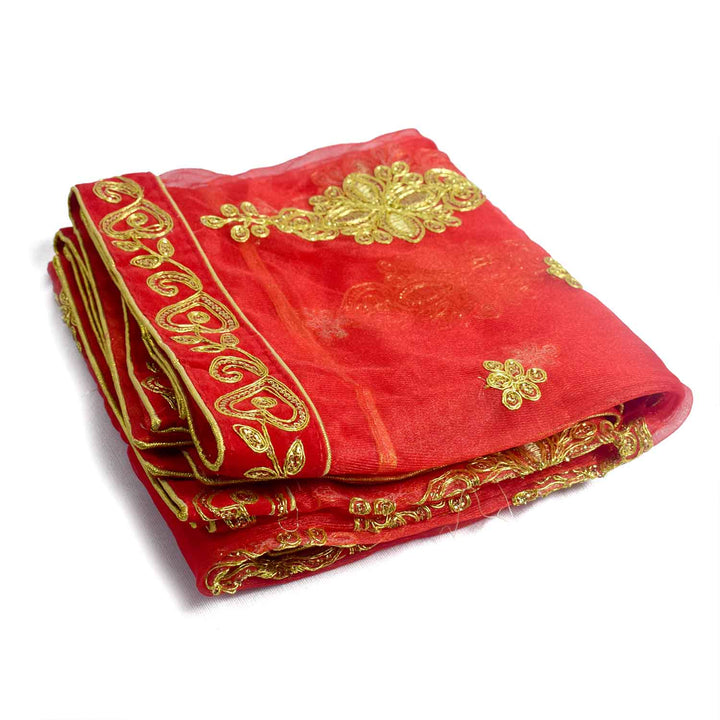 Enhance your pooja altar with this elegant Pink and Gold Mata Chunri, measuring 214 cm x 103 cm. Adorned with intricate gold embroidery and a decorative red border, it is ideal for Devi pooja, temple decor, and religious ceremonies during Navratri, Diwali, and other auspicious events.
Shop now at satvikworld.com for premium Hindu pooja essentials delivered across the USA.