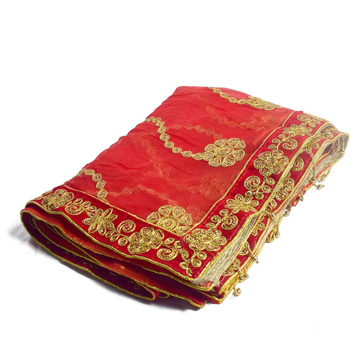 Enhance your pooja rituals with this elegant Pink and Gold Mata Chunri, sized 214 cm x 103 cm. Featuring golden wave-like patterns and a decorative border, it is ideal for Devi pooja, temple decor, and religious ceremonies during Navratri, Diwali, and other festive celebrations.
Shop now at satvikworld.com for premium Hindu pooja essentials delivered across the USA.