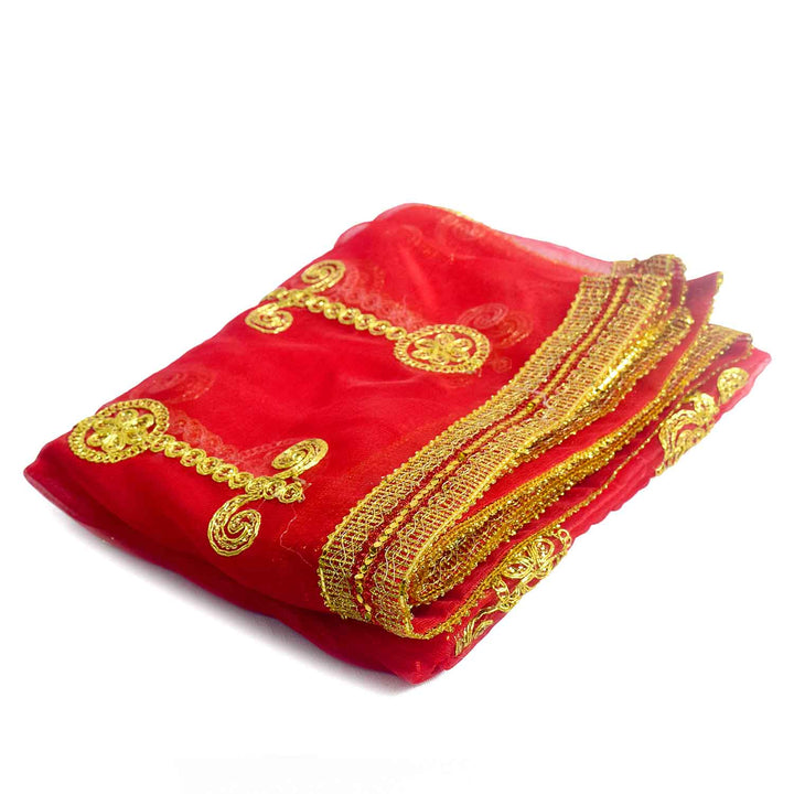 Add a touch of elegance to your pooja rituals with this exquisite Pink and Gold Mata Chunri, sized 225 cm x 104 cm. Featuring vertical golden motifs with intricate detailing and a shimmering border, it is perfect for Devi pooja, temple decor, and religious ceremonies during Navratri, Diwali, and other festivals.
Shop now at satvikworld.com for premium Hindu pooja essentials delivered across the USA.