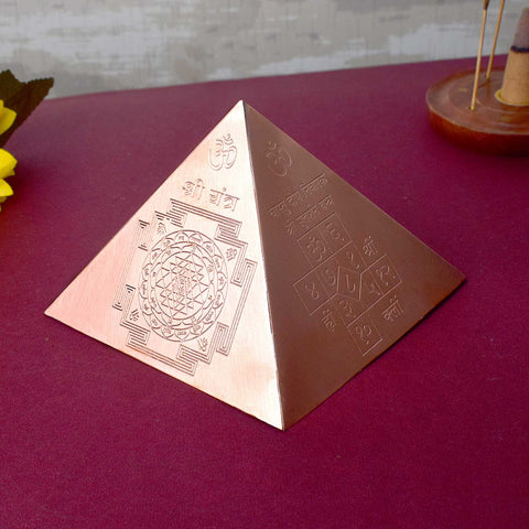 Big Copper Pyramid with precise Vastu geometry, designed for energy balancing, vastu correction, spiritual protection, and amplifying positivity in any environment. India’s Largest Pooja Accessories Brand - www.satvikworld.com