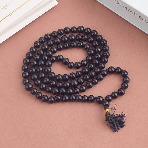 Hakik Jap Mala (Black) – A Protective & Grounding Mala for Strength, Confidence, and Spiritual Energy. India’s Premium Hakik Jap Mala Store - www.satvikworld.com
