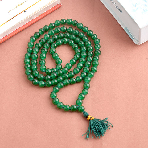 Hakik Jap Mala (Green) – A Healing and Prosperity-Enhancing Spiritual Mala for Emotional Balance and Positive Energy. India’s Premium Hakik Jap Mala Store - www.satvikworld.com