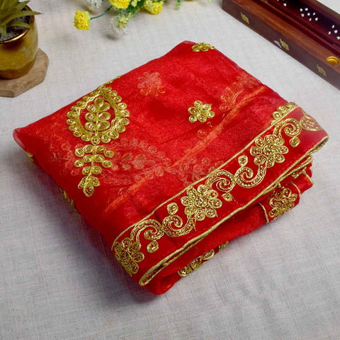 Enhance your pooja rituals with this elegant Pink and Gold Mata Chunri, measuring 216 cm x 99 cm. Featuring intricate gold paisley patterns and a decorative red border, it is ideal for Devi pooja, altar decoration, and religious ceremonies during Navratri, Diwali, and other auspicious events.
Shop now at satvikworld.com for authentic Indian pooja accessories delivered across the USA.