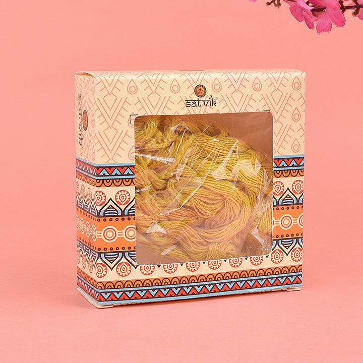 Yellow Cotton Janeu Thread (Yagnopaveeth Janeu) Puja Store Online Pooja Items Online Puja Samagri Pooja Store near me www.satvikworld.com