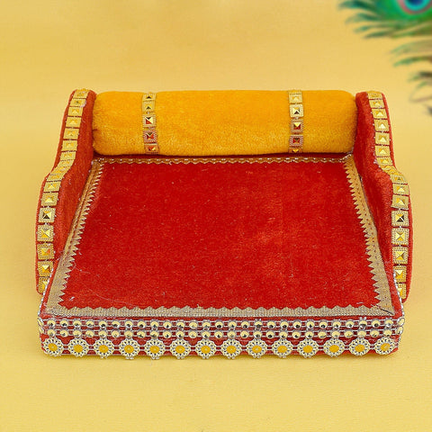 Velvet Treasures – Small Cherished Bed for Laddu Gopal – India’s Largest Pooja Accessories Brand – www.satvikworld.com