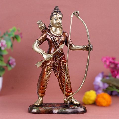 Victorious Ram with Bow Brass Idol – Handcrafted Brass Statue of Lord Ram, Featuring a Detailed Representation with Bow. Ideal for Home, Temple, and Spiritual Decor, Perfect for Puja, Mandir Decoration, and Invoking Blessings of Strength, Courage, and Divine Protection | India’s Largest Pooja Accessories Brand – www.satvikworld.com