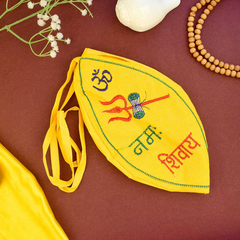 100% Cotton Om Namah Shivaya Printed Jap Mala Bag with Wrist Strap. India’s Largest Brass Idols Brand - www.satvikworld.com