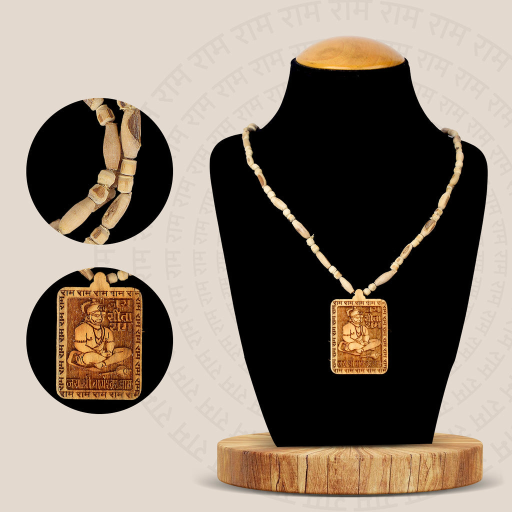 Buy 100% Original Tulsi Mala with Jai Sita Ram / Jai Shri Bageshwar Dham Wooden Locket, ideal for daily chanting, meditation, and spiritual devotion. Made from pure Tulsi beads, this sacred mala brings divine protection, focus, and peace to your spiritual routine. India’s Largest Brass Idols Brand - www.satvikworld.com

