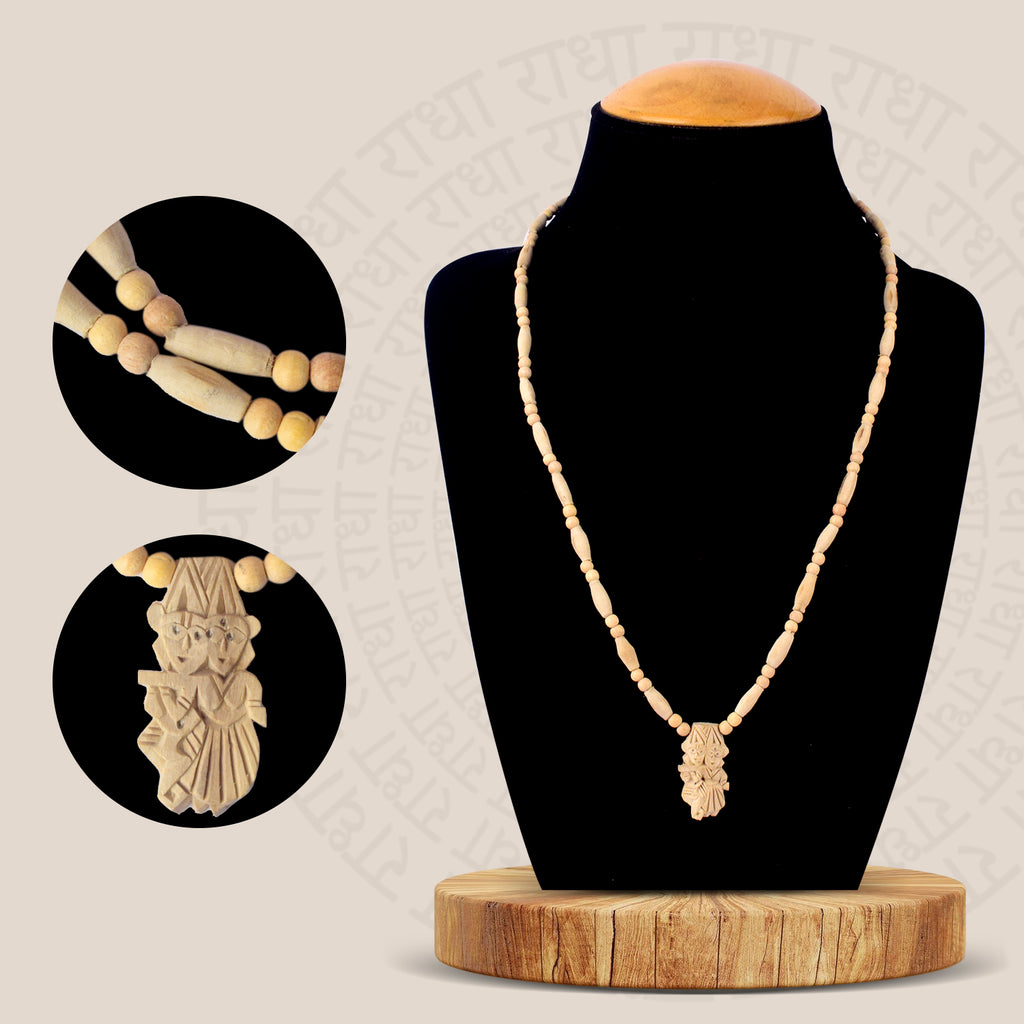 100% Original Tulsi Mala with Radha Krishna Locket, crafted with pure Tulsi beads for a divine spiritual experience. Perfect for prayer and meditation, this mala brings harmony and blessings. India’s Largest Pooja Accessories Brand – www.satvikworld.com