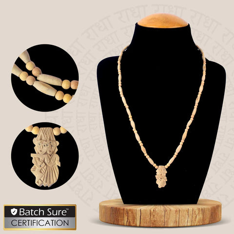 100% Original Tulsi Mala with Radha Krishna Locket, crafted with pure Tulsi beads for a divine spiritual experience. Perfect for prayer and meditation, this mala brings harmony and blessings. India’s Premium Jap Mala Store - www.satvikworld.com