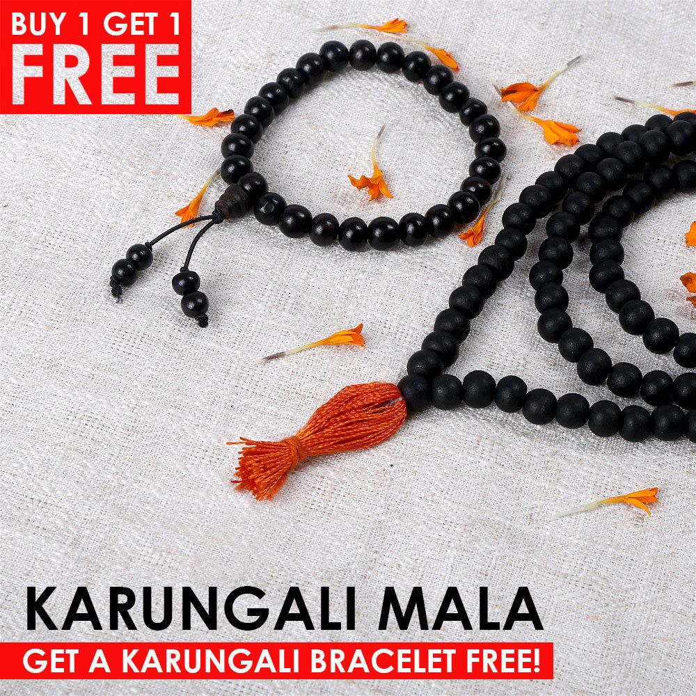 6mm Govt. Certified Karungali Jap Mala with 108+1 Beads – Authentic Ebony Prayer Beads for Meditation, Spiritual Growth, and Positive Energy. India’s Premium Jap Mala Store - www.satvikworld.com