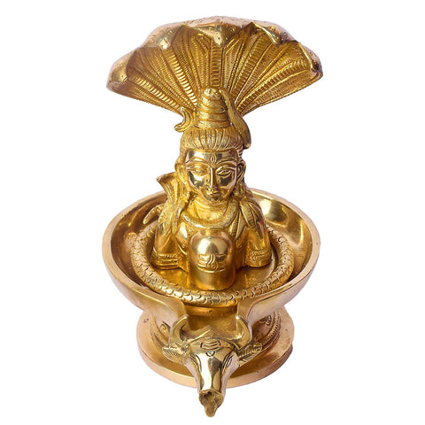 8.3 Inch Handcrafted Brass Shivalingam featuring Naga Hood and Nandi – A Divine Representation of Lord Shiva, Enhanced with the Symbolic Naga Hood and Nandi, Crafted with Precision and Intricate Detailing. This Exquisite Brass Idol is Ideal for Worship, Spiritual Home Decor, and Temple Settings, Bringing Blessings and Prosperity. India’s Largest Pooja Accessories Brand – www.satvikworld.com