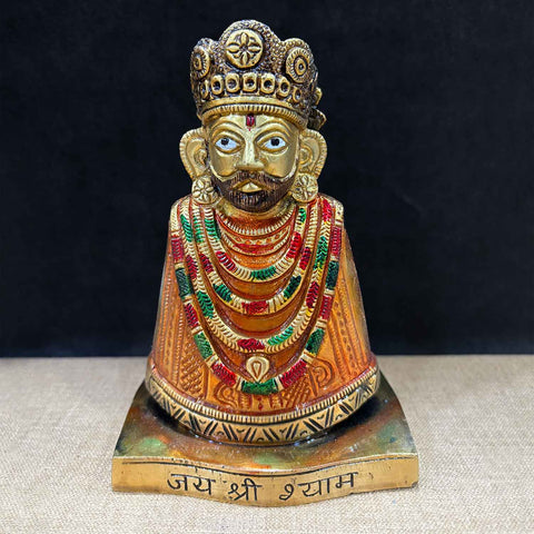 6.3-inch Khatu Shyam Ji idol, a divine symbol of blessings and protection, perfect for pooja rooms and spiritual spaces. India’s Largest Pooja Accessories Brand – www.satvikworld.com