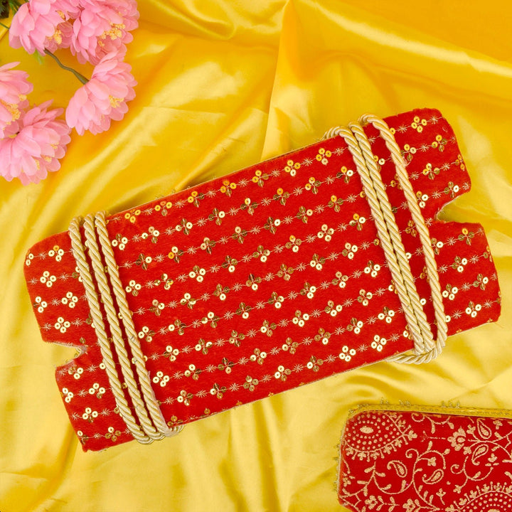 Beautifully designed Bloom Exquisite Jhula Patri adorned with intricate floral patterns, perfect for enhancing Teej festival celebrations.India’s Largest Pooja Accessories Brand – www.satvikworld.com