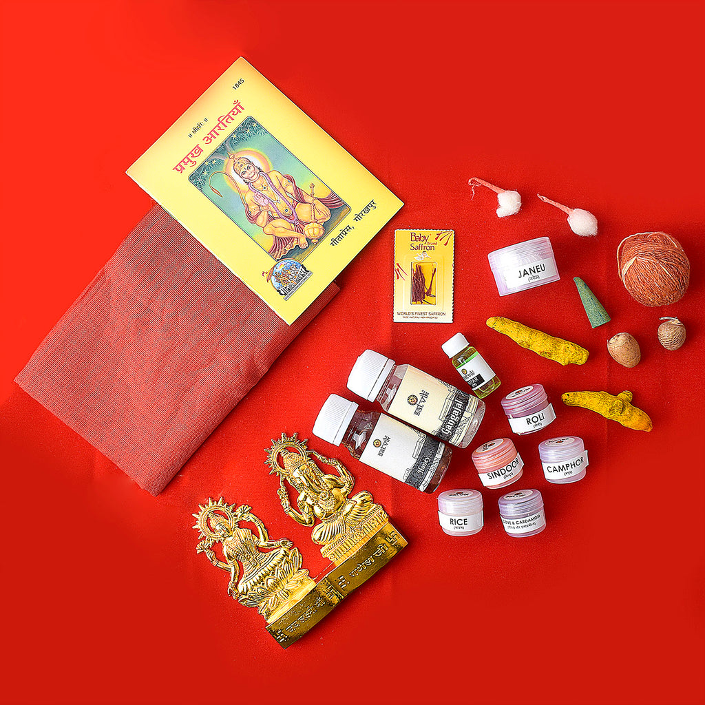 Complete Pujan Samagari Kit which are required for Diwali Pujan | Buy Pujan Kit Online | Pooja Kit Online | Satvikworld.com