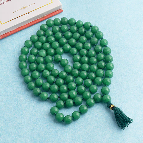 Hakik Jap Mala (Green) – A Healing and Prosperity-Enhancing Spiritual Mala for Emotional Balance and Positive Energy. India’s Premium Hakik Jap Mala Store - www.satvikworld.com
