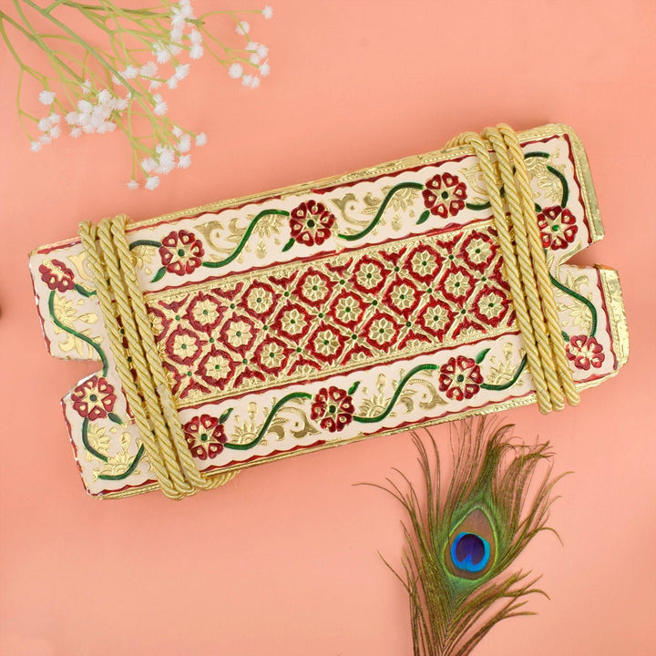 Exquisite Meenakari Teej Jhula featuring intricate enamel work, vibrant traditional patterns, and a royal design ideal for Teej festival rituals and festive home decor. India’s Largest Pooja Accessories Brand – www.satvikworld.com