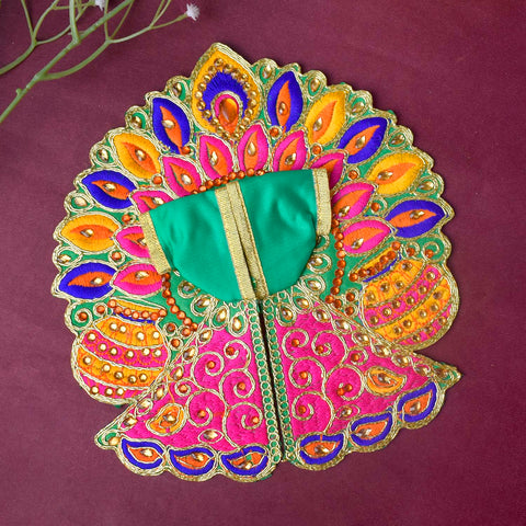 Colourful Matka & Leaf Embroidered Laddu Gopal Dress (Assorted) – India’s Largest Pooja Accessories Brand – www.satvikworld.com