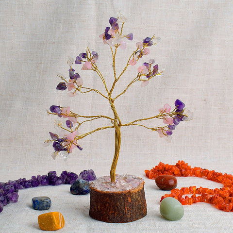 Mind, Body & Soul Crystal Tree with 100 beads for holistic healing and energy balance India’s Largest Pooja Accessories Brand – www.satvikworld.com