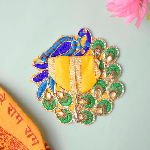 Peacock Embroidered Laddu Gopal Dress – India’s Largest Pooja Accessories Brand – www.satvikworld.com