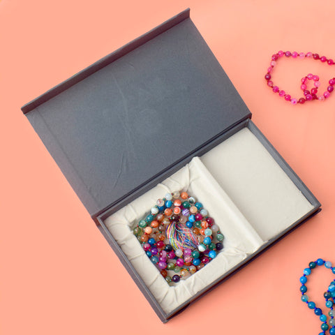 Premium Hakik Jap Mala with Multicolor Hakik Beads – A Spiritual Meditation Mala for Chakra Balancing, Positivity, and Emotional Healing. India’s Premium Hakik Jap Mala Store - www.satvikworld.com
