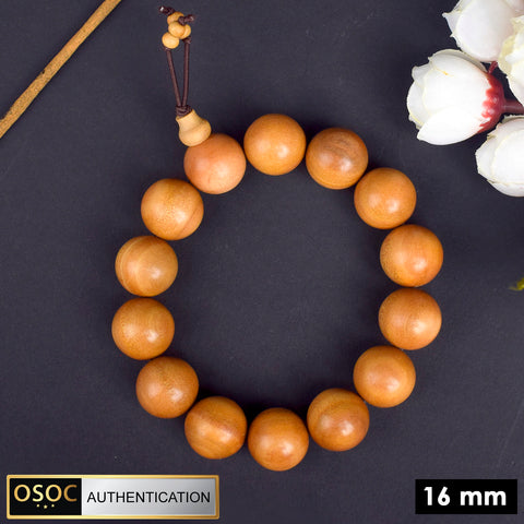 Scented 16mm White Chandan Sandalwood Bracelet for Meditation and Calm. India’s Largest Pooja Accessories Brand - www.satvikworld.com