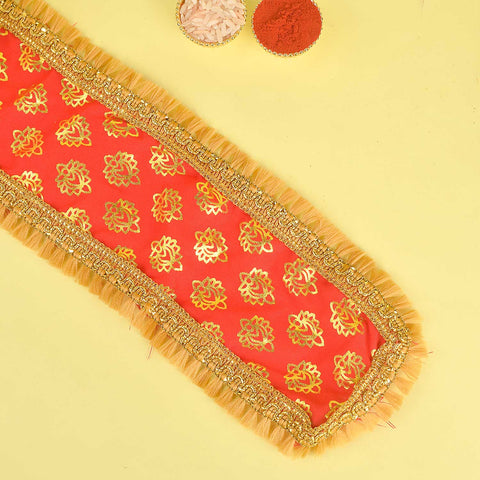 Traditional Red Angvastra/Patka/Duppata – 32-inch classic red devotional cloth ideal for puja, spiritual rituals, and temple ceremonies. India’s Largest Pooja Accessories Brand – www.satvikworld.com