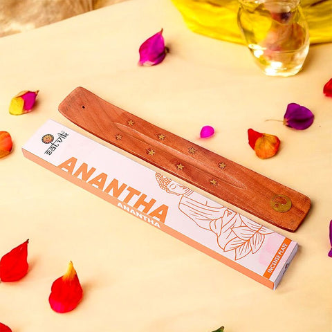 Decorative incense holder plate designed for peaceful meditation and sacred décor, suitable for holding incense sticks during pooja, yoga, or relaxation rituals. India’s Largest Pooja Accessories Brand – www.satvikworld.com