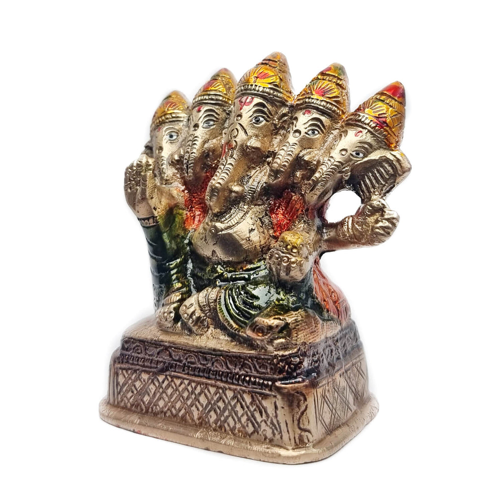 Brass Panchmukhi Ganesh Statue Puja Store Online Pooja Items Online Puja Samagri Pooja Store near me www.satvikstore.in