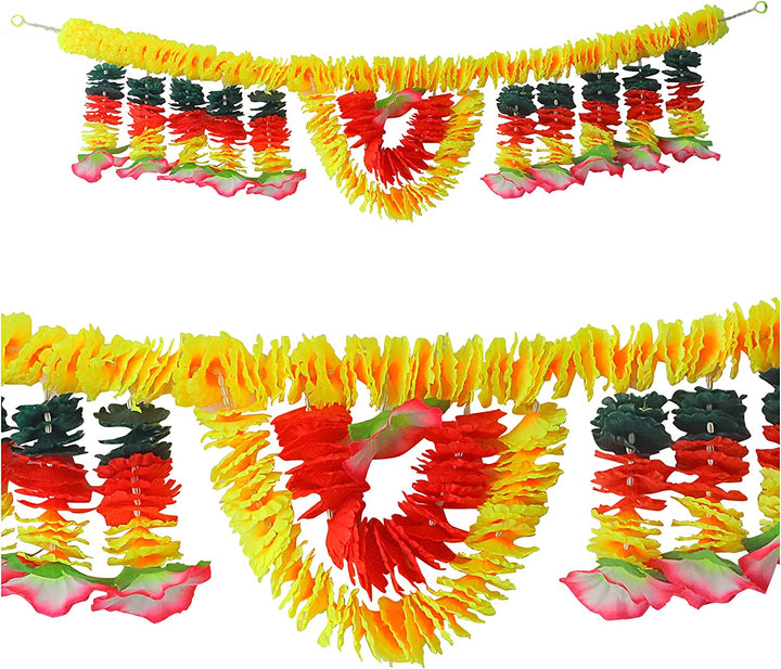 Artificial Flower Bandarwal Toran (Design-3) for door decoration featuring elegant floral patterns in festive colors. India’s Largest Pooja Accessories Brand – www.satvikworld.com

