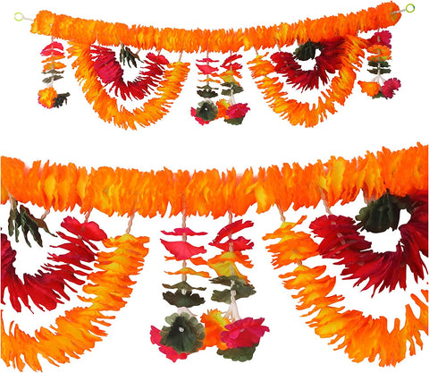 Artificial Flower Bandarwal Toran (Design-6) with vibrant floral patterns for traditional door decoration. India’s Largest Pooja Accessories Brand – www.satvikworld.com