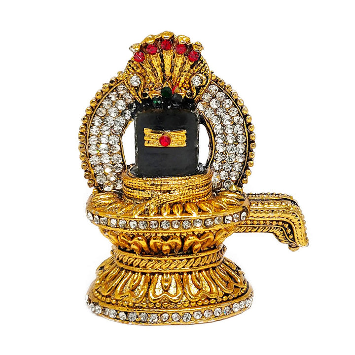 Metal Shivling with Sheshnag coiled protectively above the sacred lingam, perfect for pooja, meditation, and spiritual home décor. India’s Largest Pooja Accessories Brand – www.satvikworld.com
