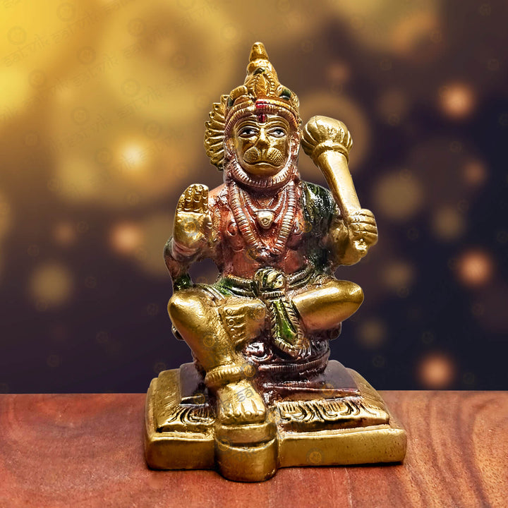 Brass Hanuman Idol Puja Store Online Pooja Items Online Puja Samagri Pooja Store near me www.satvikstore.in